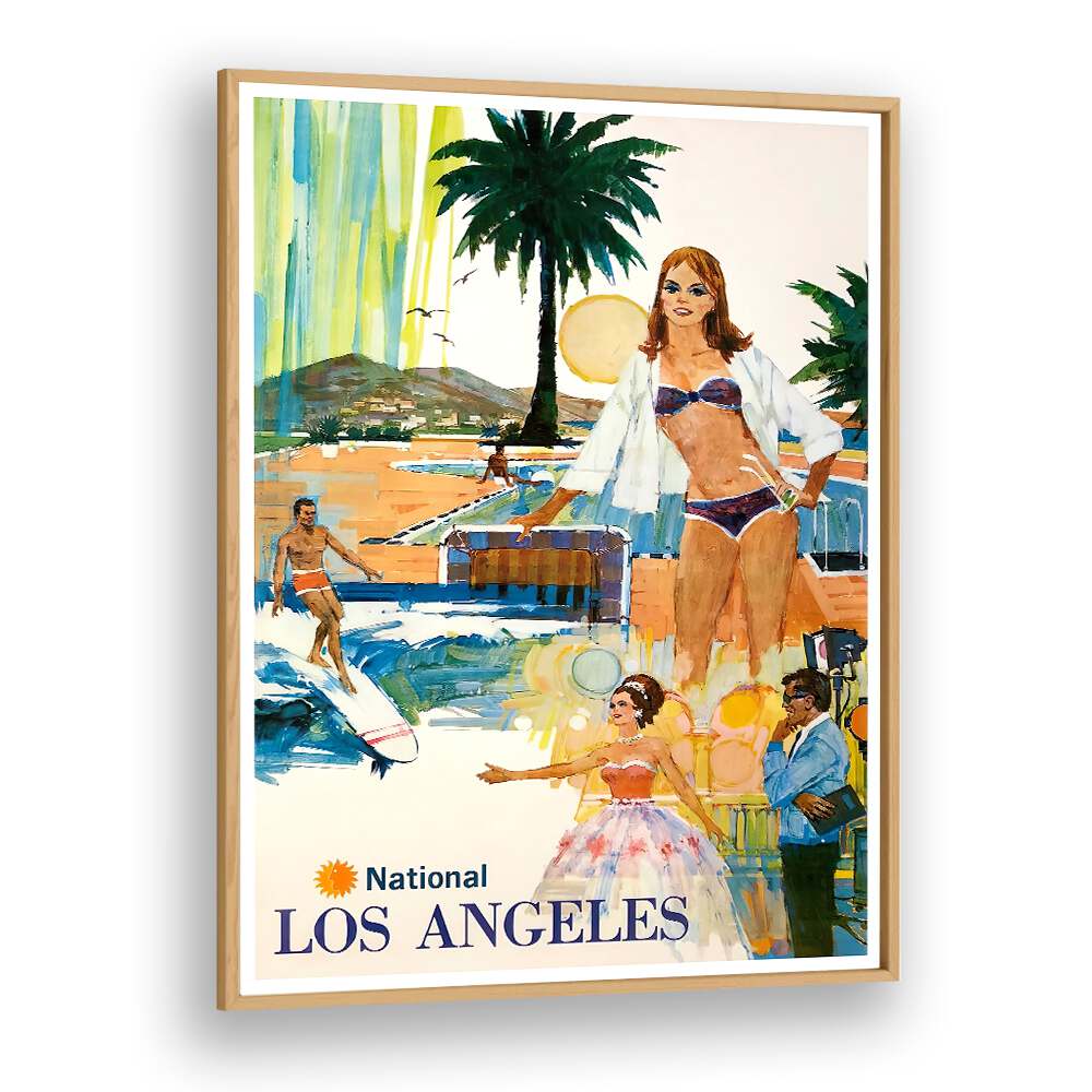 Vibrant LOS ANGELES I, VINTAGE TRAVEL POSTERS showcasing iconic culture and landscapes, perfect for home decor.
