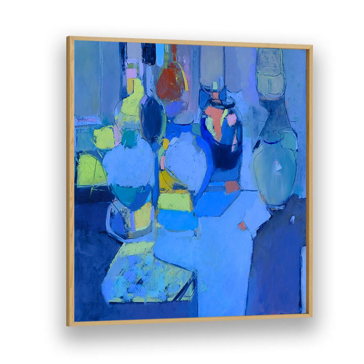 Stunning BLUE GLASS, ABSTRACT PAINTINGS enhance your decor with elegance and vibrant colors, perfect for any space.