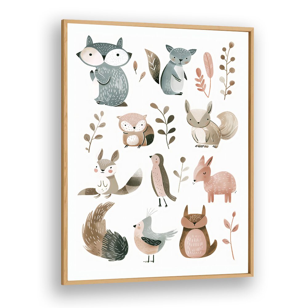 CUTE ANIMALS II BY ANDREAS MAGNUSSON, KIDS ROOM PAINTINGS , KIDS ROOM WALL ART