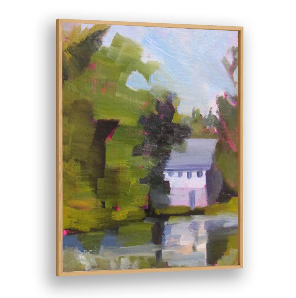 EAST WINDSOW POND , LANDSCAPE PAINTINGS
