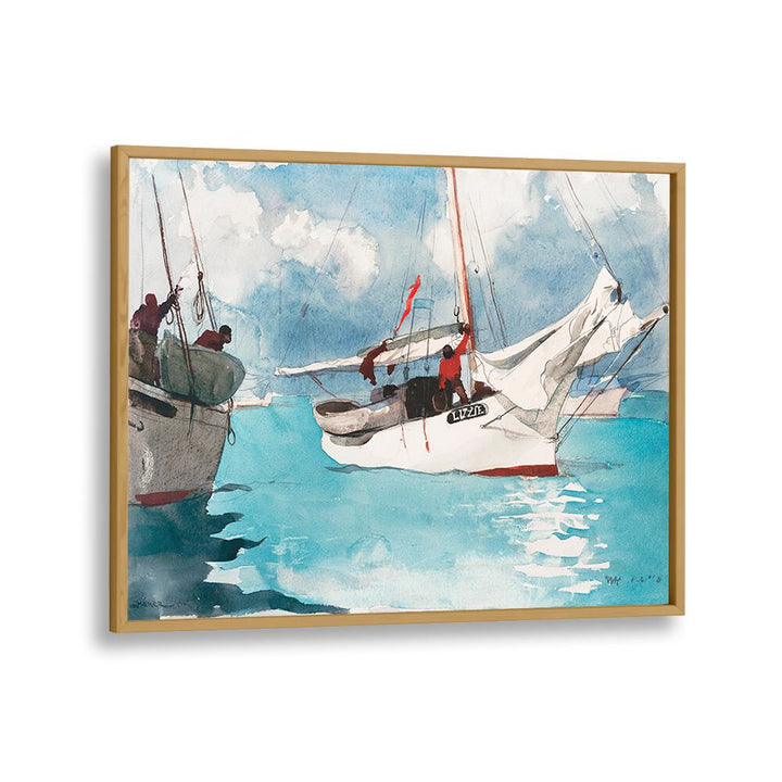 FISHING BOATS, KEY WEST (1903) , VINTAGE PAINTINGS