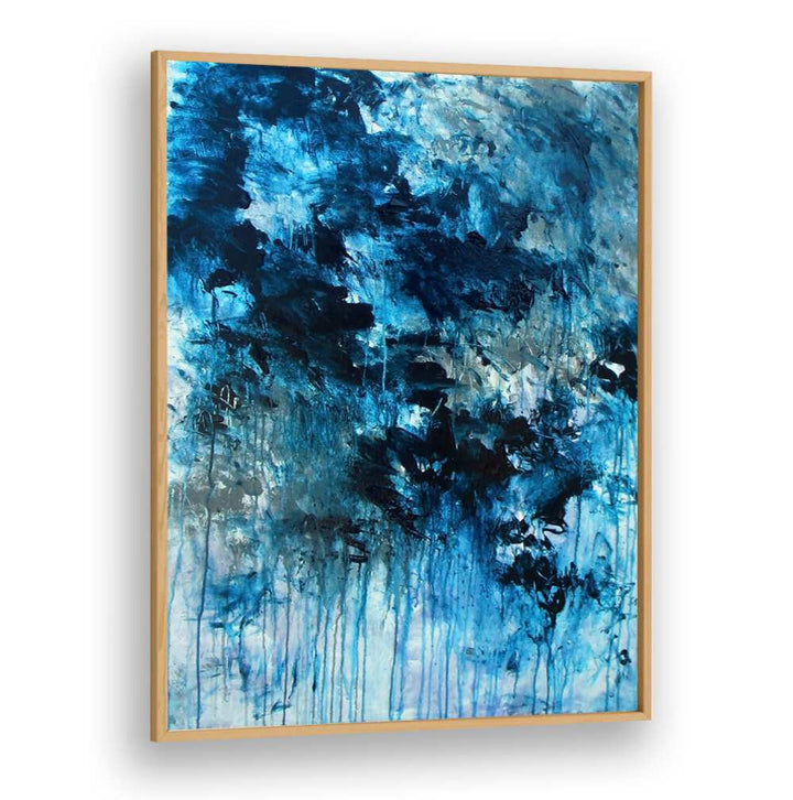 Enhance your decor with ABSTRACT DESIGN VII, ABSTRACT PAINTINGS featuring rich blues and dynamic textures.