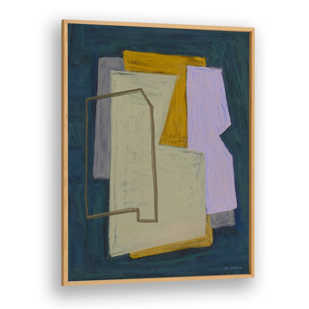 CHALK AND SHAPES I , ABSTRACT PAINTINGS