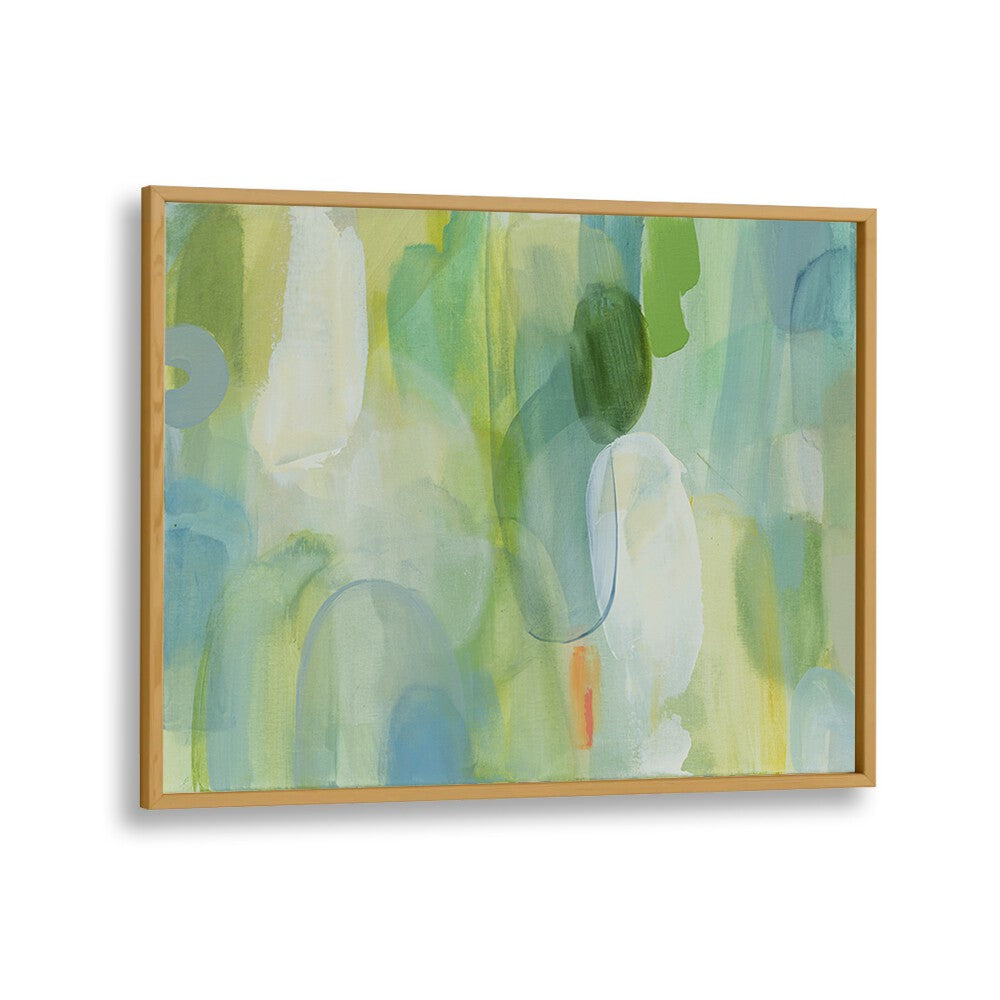 Vibrant GREEN BLUE ABSTRACT painting showcasing dynamic brush strokes, perfect for modern decor in any living space.