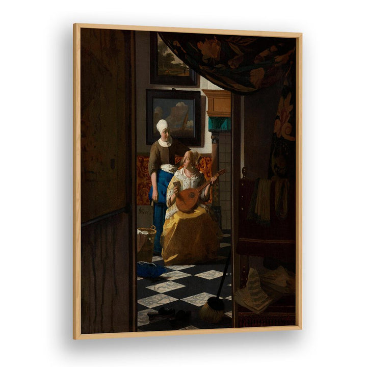 THE LOVE LETTER (CA. 1669 –1670) BY JOHANNES VERMEER, VINTAGE PAINTINGS