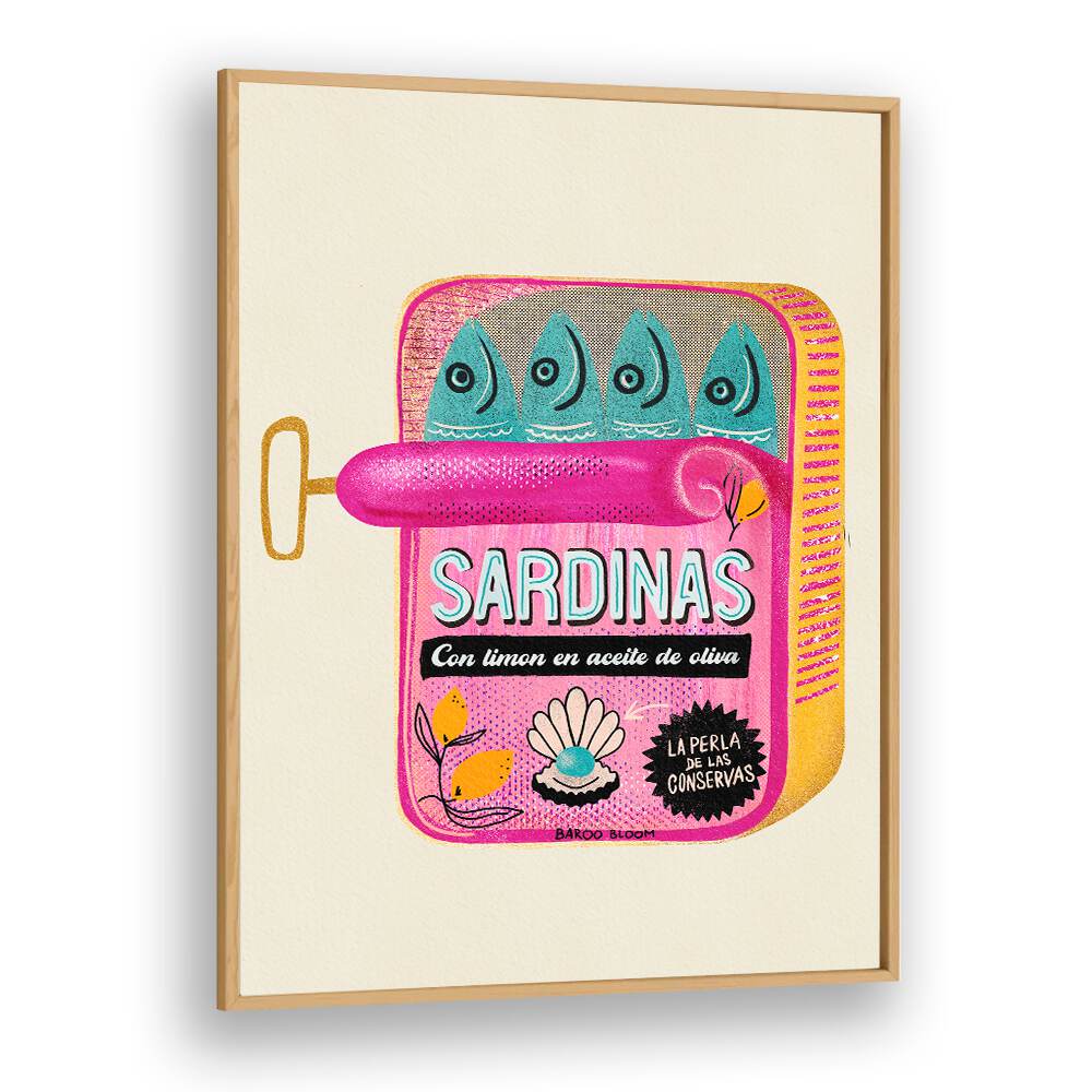 SARDINES TIN CAN BY BAROO BLOOM , WALL ART PRINTS