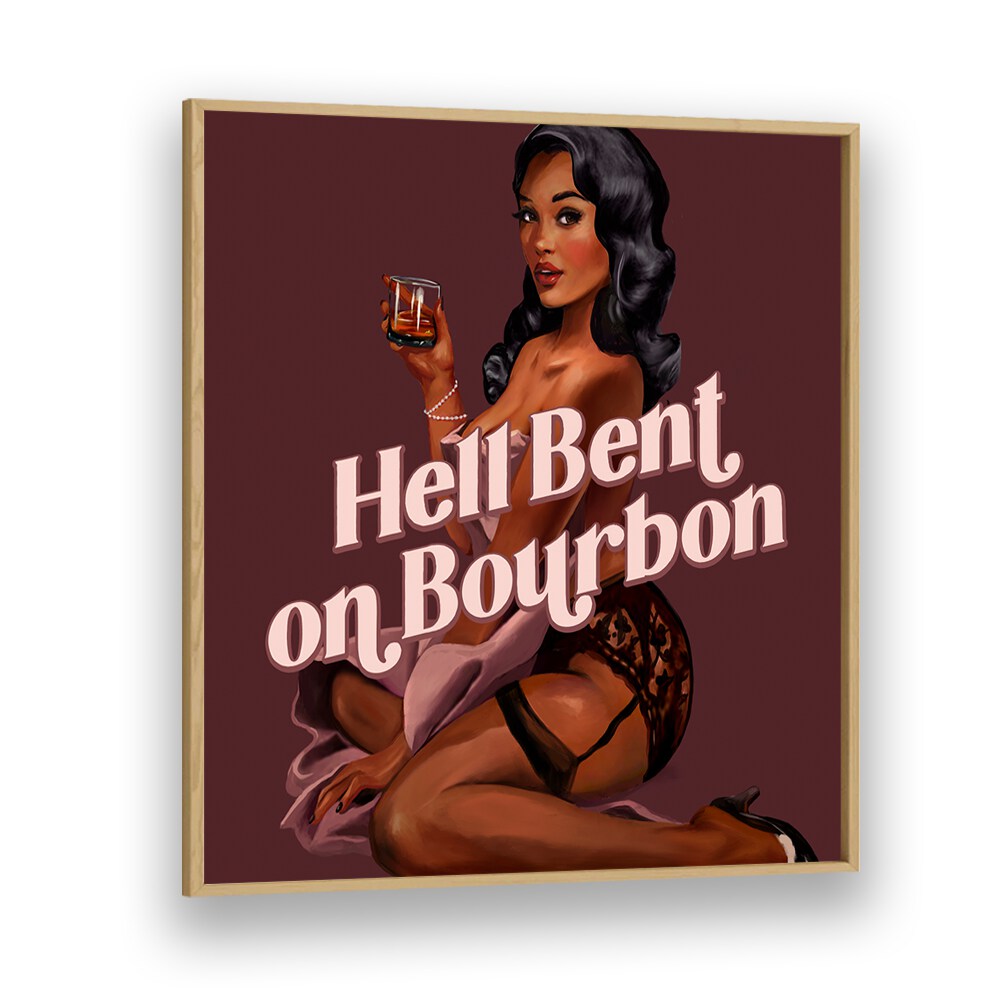 HELL BENT BY THE WHISKEY GINGER , WOMEN ILLUSTRATION PAINTINGS