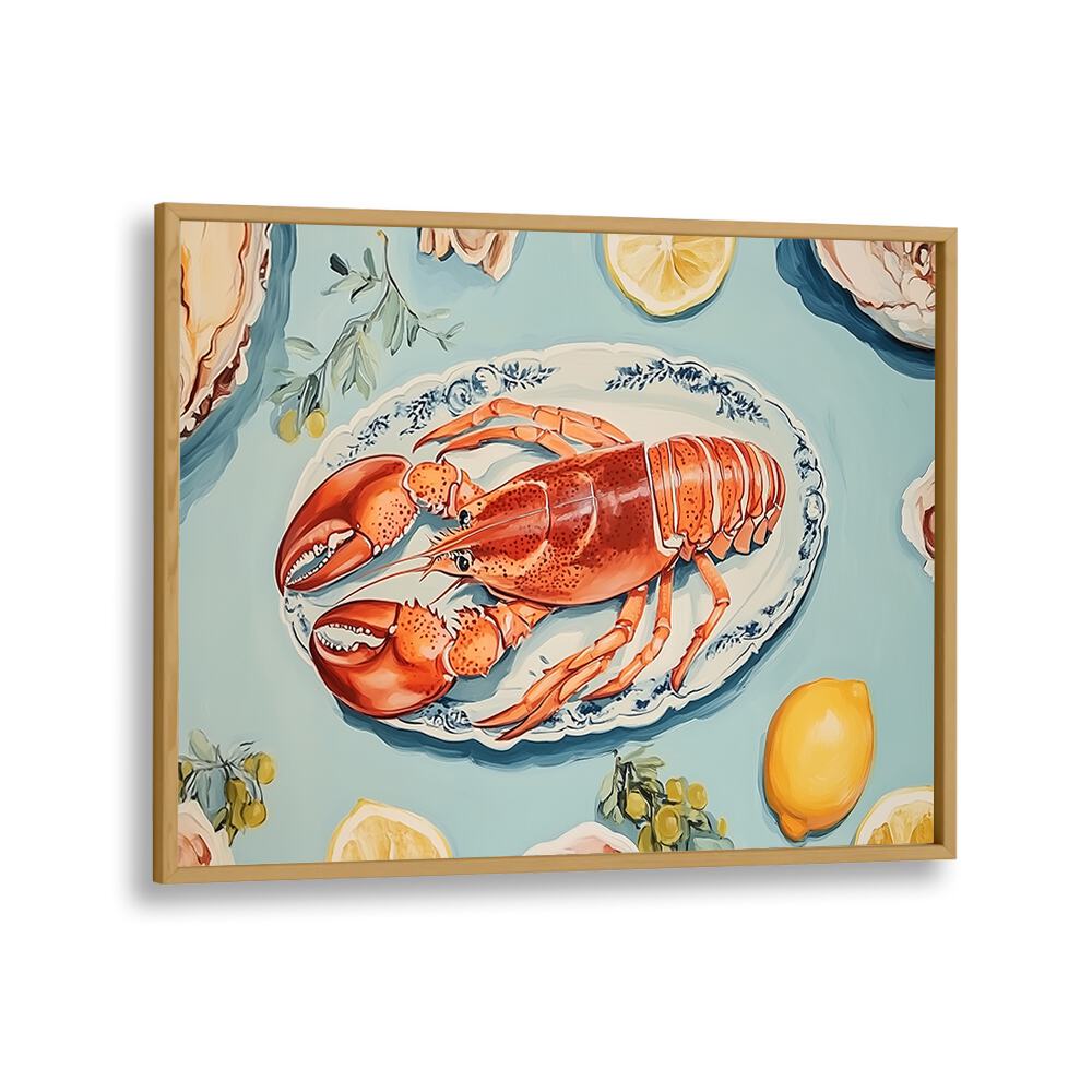 GOURMET LOBSTER FEAST, KITCHEN POSTERS showcase a vibrant lobster centerpiece on a decorative platter.