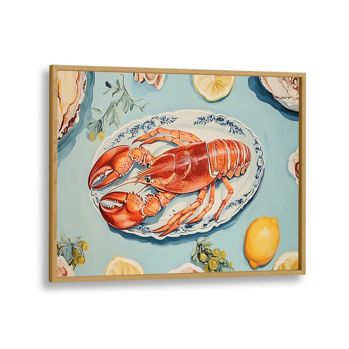 GOURMET LOBSTER FEAST, KITCHEN POSTERS showcase a vibrant lobster centerpiece on a decorative platter.
