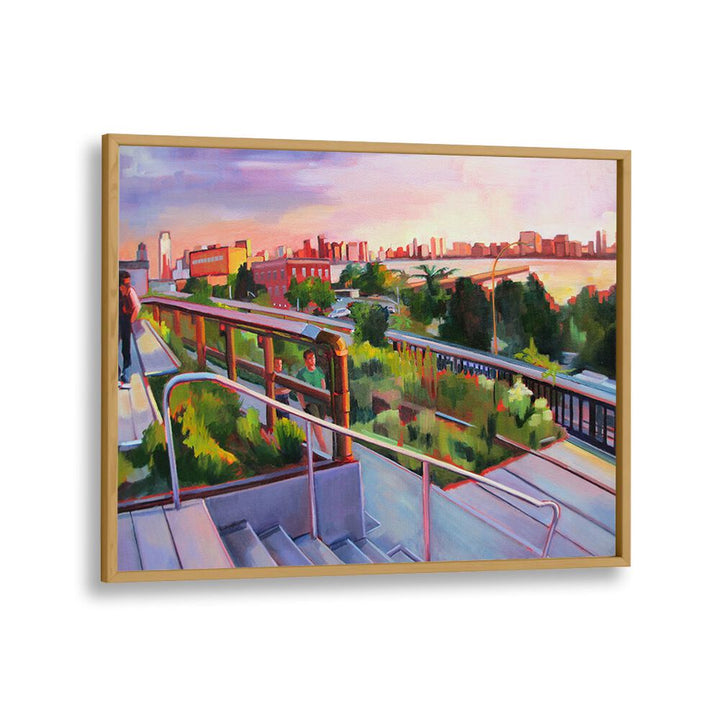 HIGH LINE SUNSET , LANDSCAPE PAINTINGS