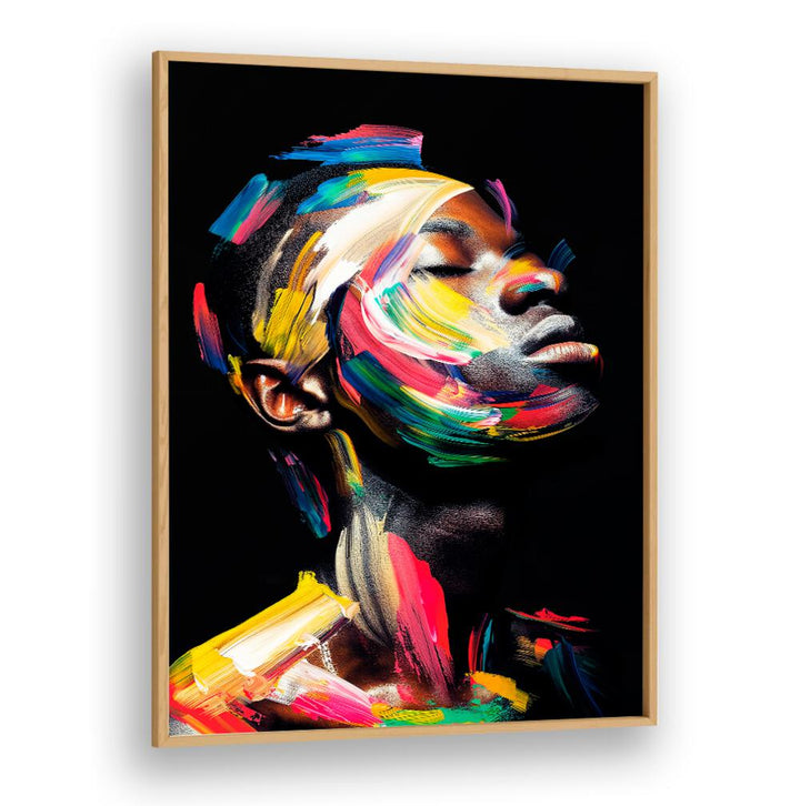 Colorful abstract piece from the FACELESS X, ABSTRACT PAINTINGS collection by Philippe HUGONNARD, enhancing modern decor.
