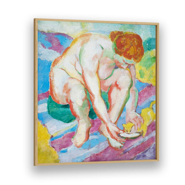 NUDE WITH CAT (1910), VINTAGE PAINTINGS