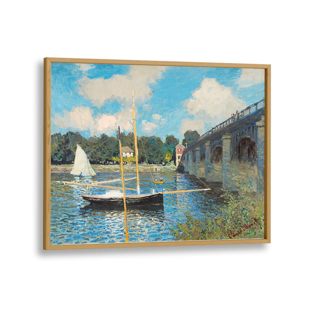 THE BRIDGE AT ARGENTEUIL (1874) , VINTAGE PAINTINGS