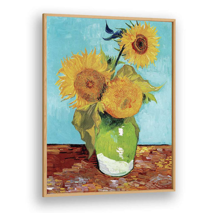 VINCENT VAN GOGH'S VASE WITH THREE SUNFLOWERS (1888), VINTAGE PAINTINGS