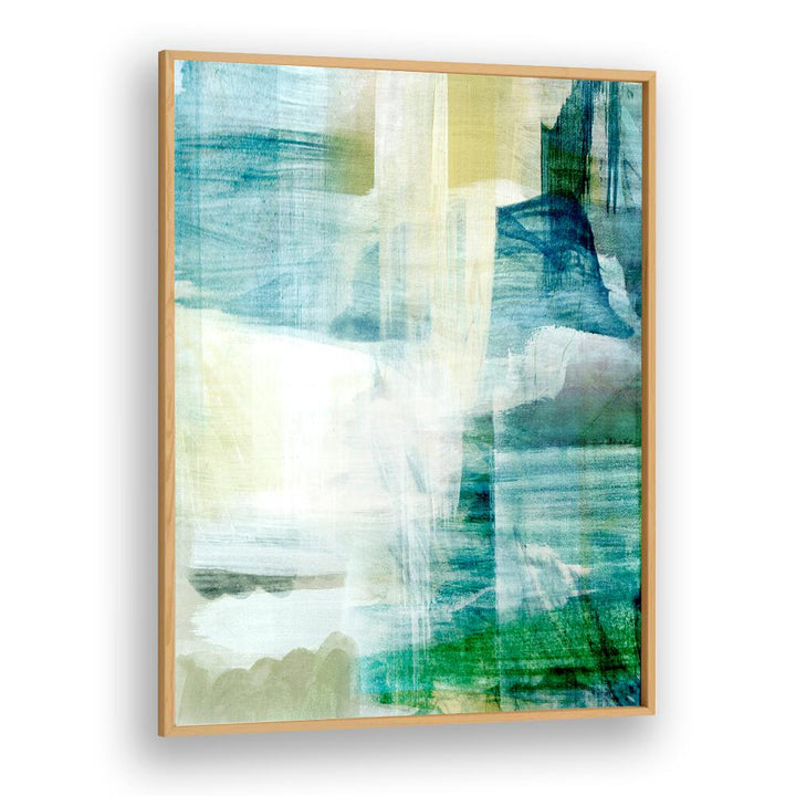 Colorful abstract artwork featuring "RAIN COLLAGE I, ABSTRACT PAINTINGS" perfect for modern decor.