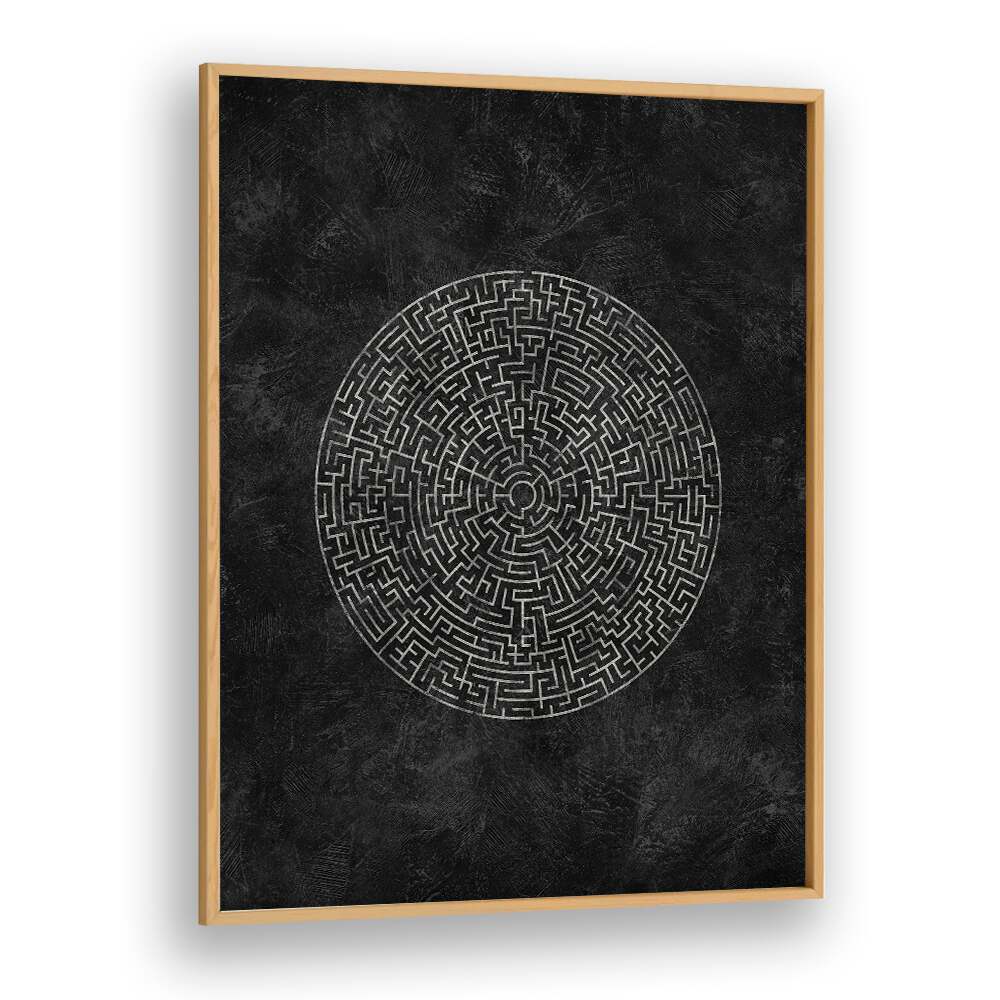 Circular Journey Maze, geometric art prints featuring intricate designs and bold shapes for modern decor.