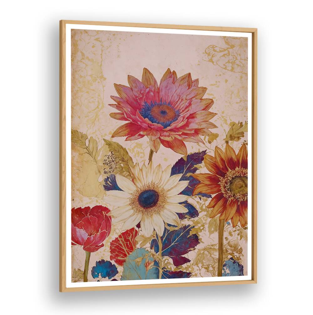VINTAGE FLOWERS , FLORAL FLOWER PAINTINGS