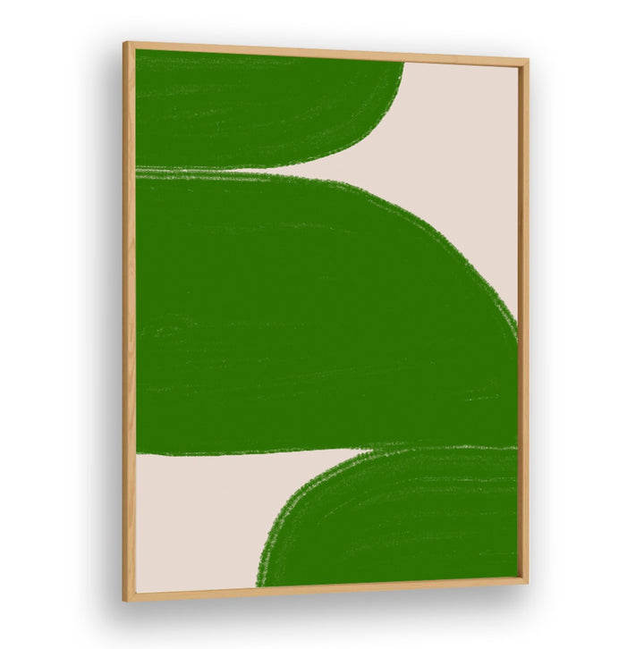 GREEN SUMMER SHAPES , ABSTRACT PAINTINGS