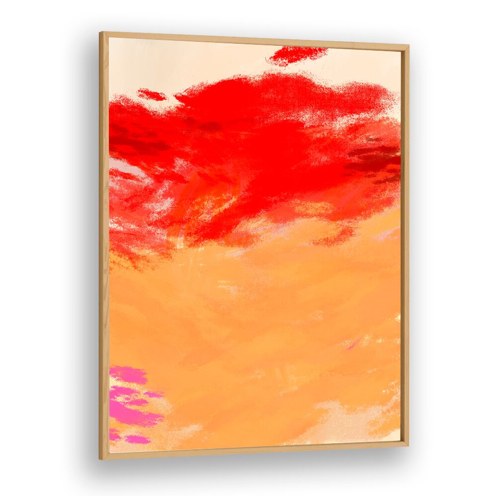 Vibrant TORRID DAY II, ABSTRACT PAINTINGS showcasing bold reds and warm tones, perfect for enhancing any space.