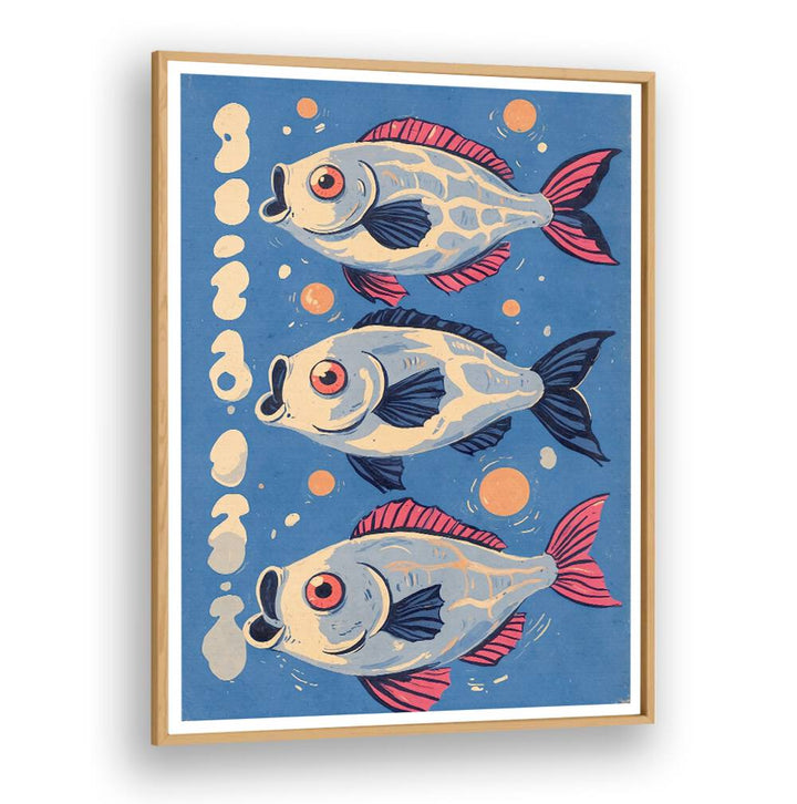 Vibrant artwork of fish in OCEANIC LIFE - FISHES II, BEACH PAINTINGS captures marine beauty and beach serenity.