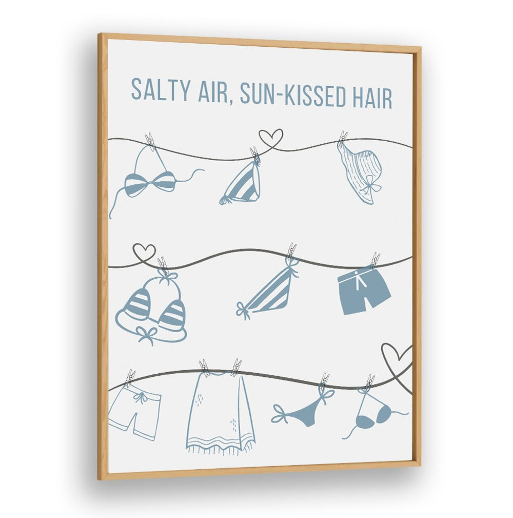 Coastal charm shines in the SALTY AIR - CLOTHESLINE, BEACH PAINTINGS, perfect for any beach-themed decor.