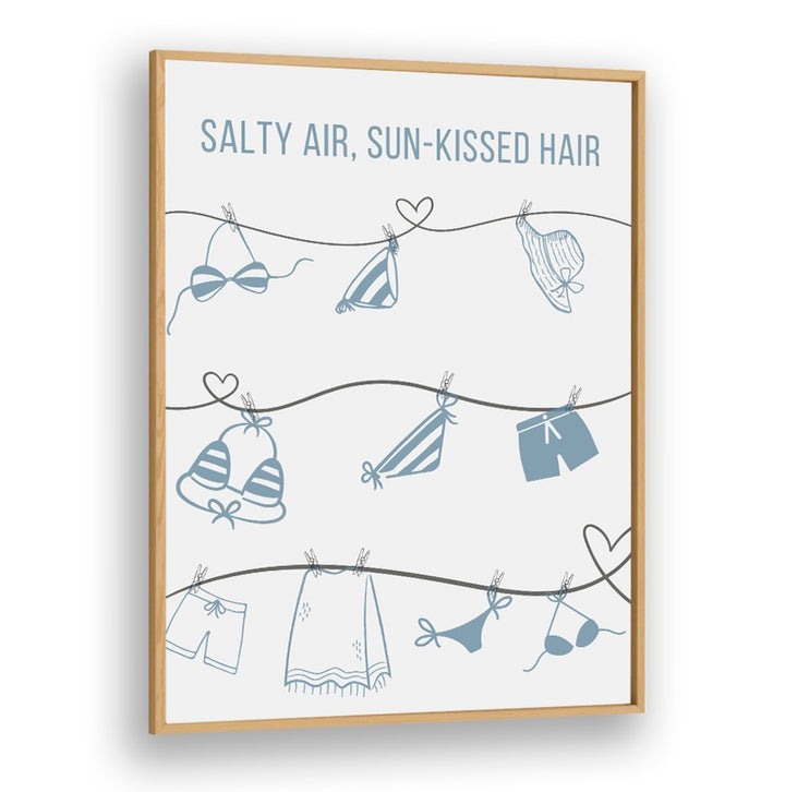 Coastal charm shines in the SALTY AIR - CLOTHESLINE, BEACH PAINTINGS, perfect for any beach-themed decor.