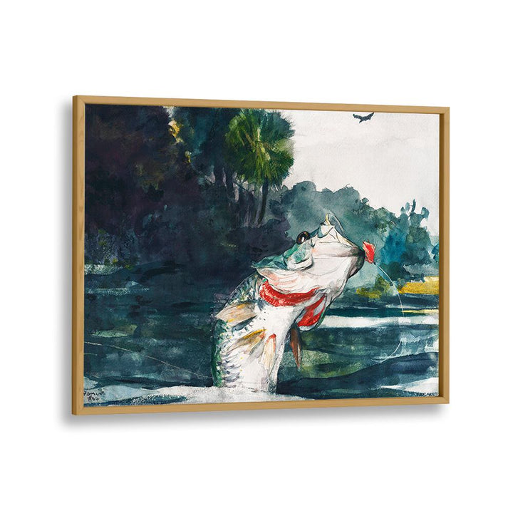 LIFE-SIZE BLACK BASS (1904)  , VINTAGE PAINTINGS