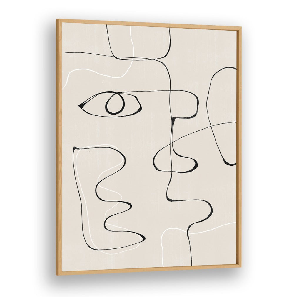 Stylish ABSTRACT FACE NO II, LINE ART PAINTINGS for modern decor, adding sophistication to any living space.
