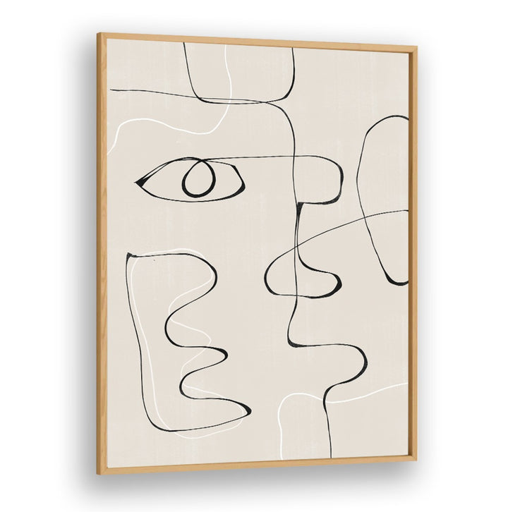 Stylish ABSTRACT FACE NO II, LINE ART PAINTINGS for modern decor, adding sophistication to any living space.