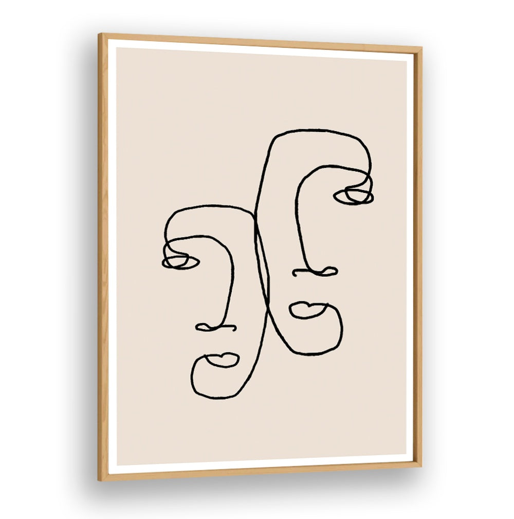 Minimalist I LOOK OVER AT YOU, LINE ART PAINTINGS adds sophistication and charm to any living space. Perfect decor choice!