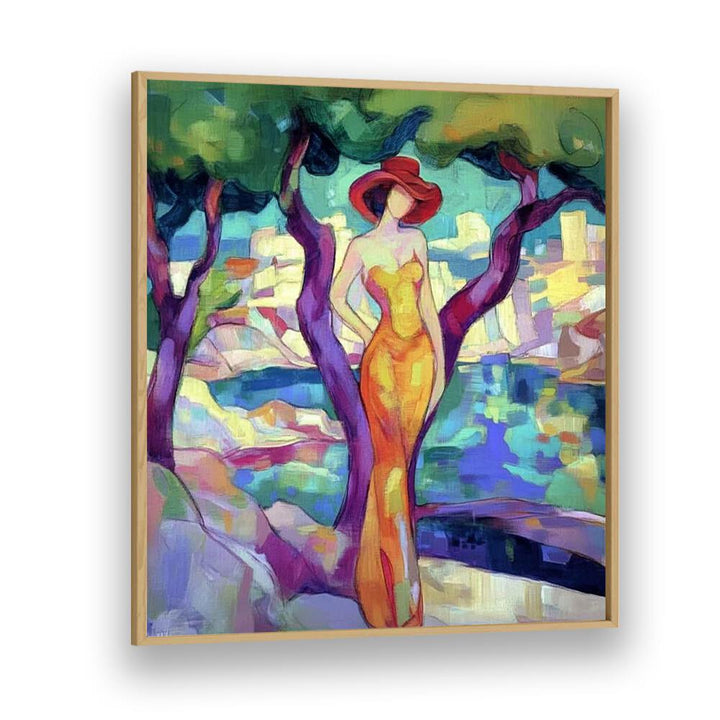 Elegant WOMAN IN YELLOW dress showcased in vibrant artwork, perfect for making a bold statement.