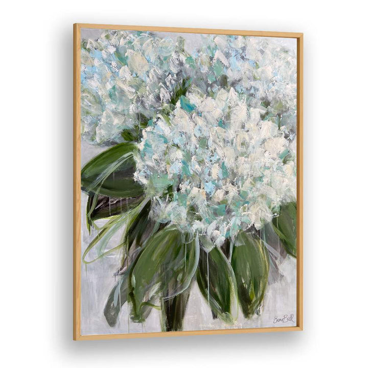 Transform your space with DELICATE WHITE AND BLUE HYDRANGEAS, FLORAL FLOWER PAINTINGS, showcasing vibrant floral artistry.