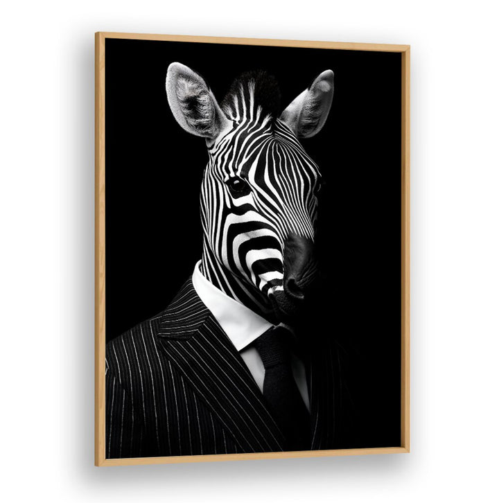 Striking WILD SUITS - ZEBRA, ANIMAL PAINTINGS by Philippe HUGONNARD showcasing a zebra in a stylish suit.