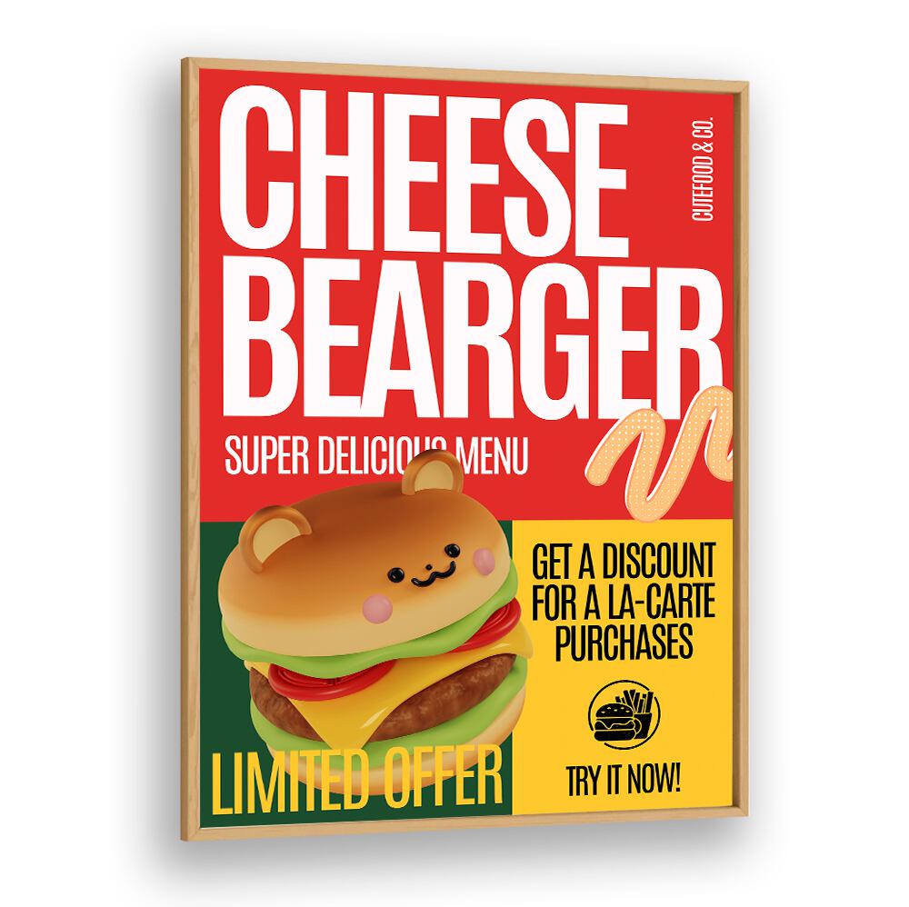 CHEESE BURGER OFFER , BAR & CAFE ART