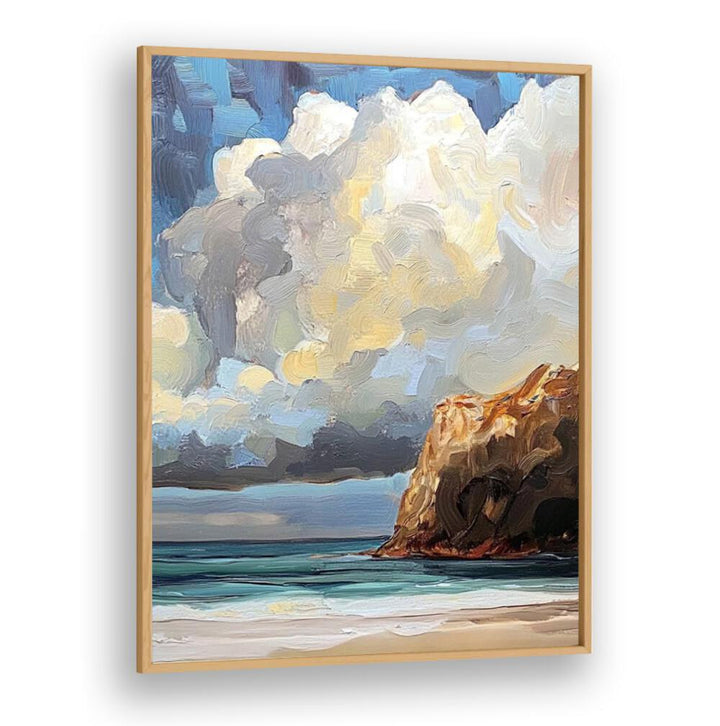 CLOUDY DAY AT THE BEACH II showcases serene coastal beauty, perfect for enhancing your home décor with tranquility.