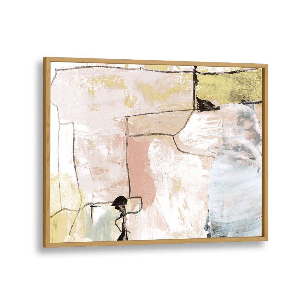 Colorful abstract painting featuring intricate patches, perfect for enhancing your space with modern artistry. PATCHES, ABSTRACT PAINTINGS.