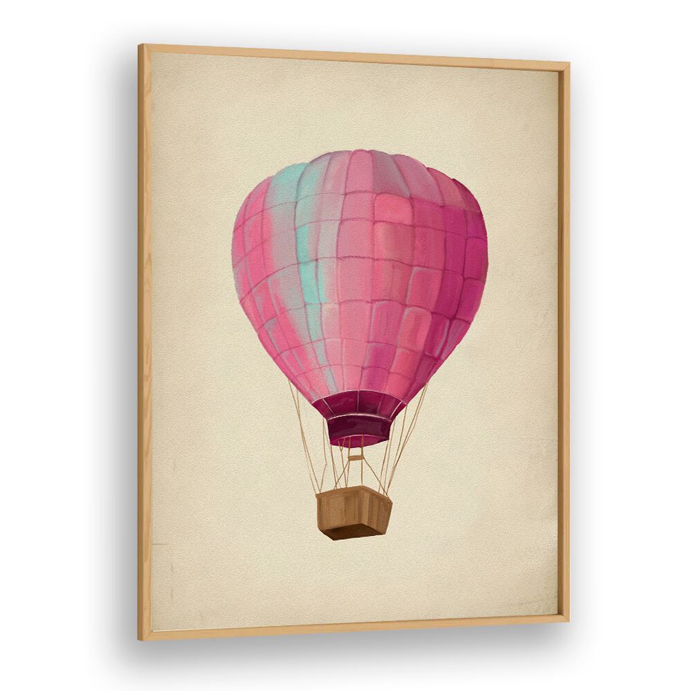 Colorful vintage parachute artwork, perfect for kids room paintings, adding adventure to any decor.