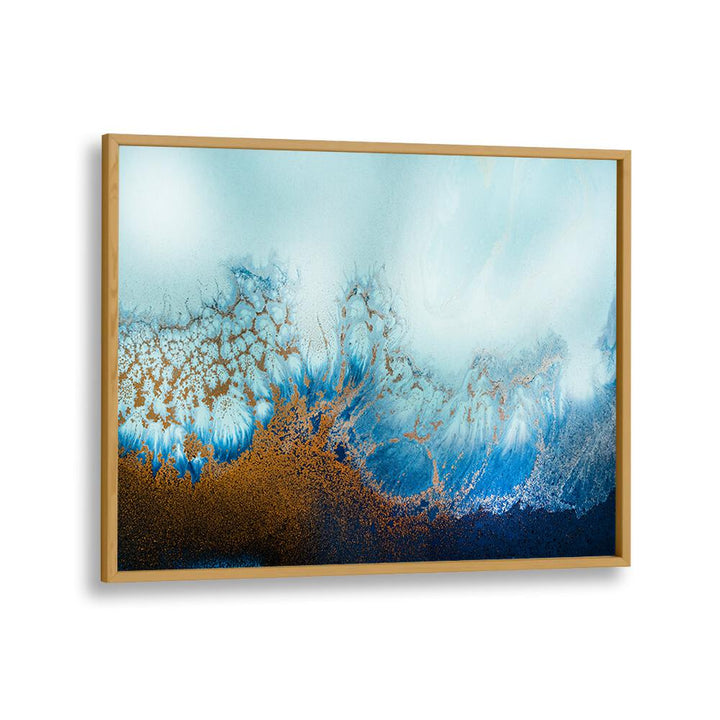 Vibrant hues of the sea and sunrise in COASTAL LUXE - SUNRISE, ABSTRACT PAINTINGS, perfect for your living space.