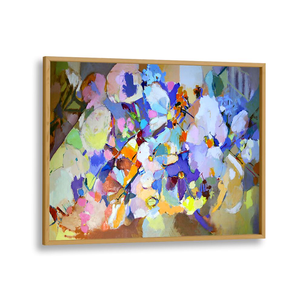 Vibrant SUMMER FLOWERS in an ABSTRACT PAINTING, perfect for enhancing your living space with summer essence.