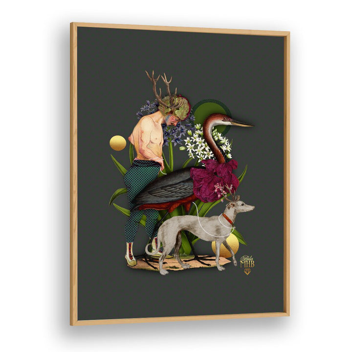 Whimsical scene featuring nature and fantasy in ENCHANTED FOREST III, SURREAL ART PRINTS for a magical home decor.