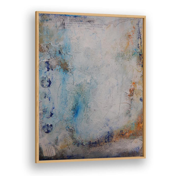 Elegant ENTABLATURE, ABSTRACT PAINTINGS featuring soothing blue tones, enhancing any space's aesthetic appeal.