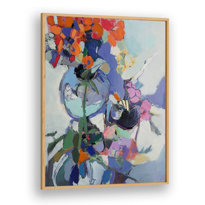 Vibrant ORANGE POPPIES, ABSTRACT PAINTINGS enhance your decor with color and life, perfect for any living space.
