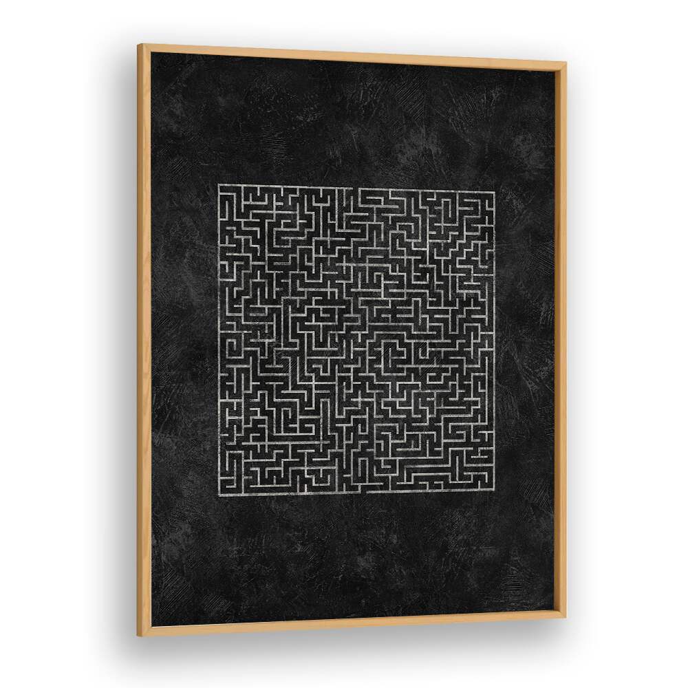 Stylish geometric art print, THE SQUARED MAZE JOURNEY, GEOMETRIC ART PRINTS, adds modern elegance to any space.