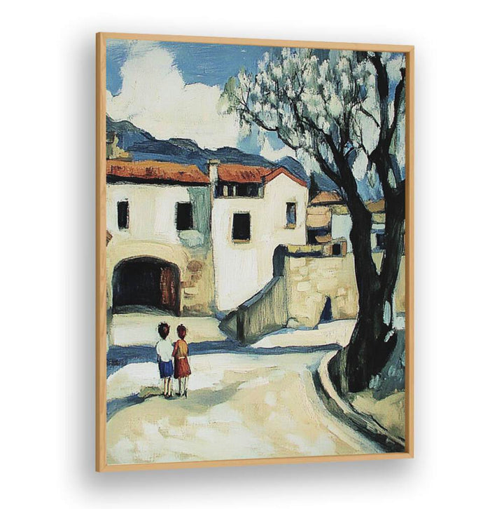 Art piece "CHILDREN IN THE STREET" captures the essence of childhood exploration and vibrant imagination.