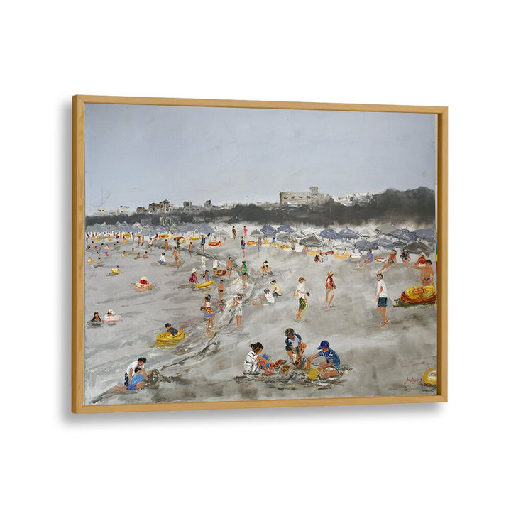 Vibrant BEACH STORY, BEACH PAINTINGS capturing joyful beach scenes, perfect for summer decor in any home.