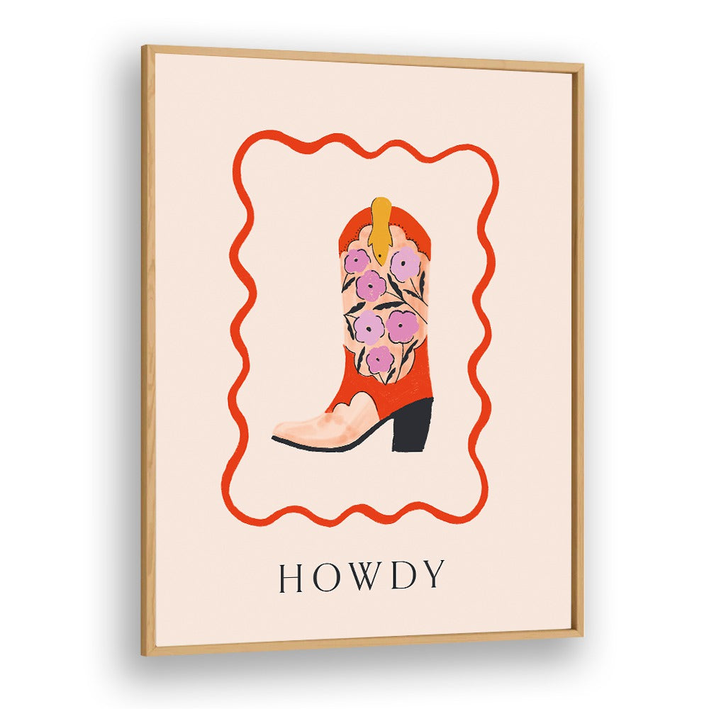 HOWDY COWBOY BOOT BY DUCHESS PLUM , WALL ART PRINTS