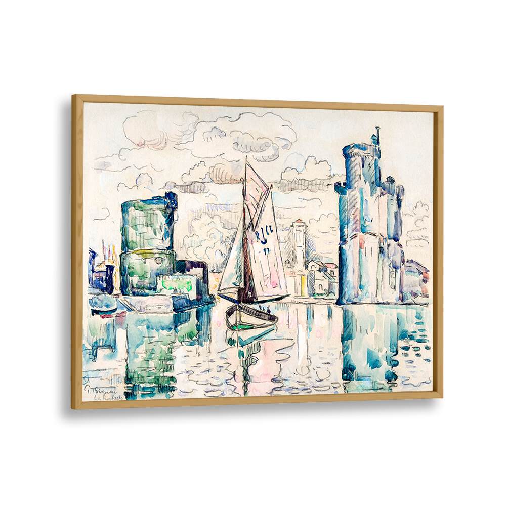 ENTRANCE TO THE HARBOR OF LA ROCHELLE , VINTAGE PAINTINGS