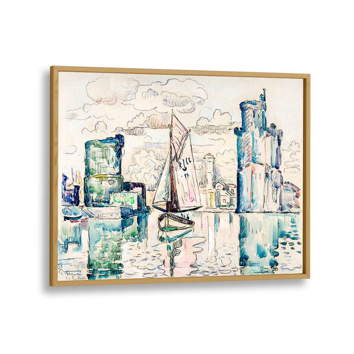 ENTRANCE TO THE HARBOR OF LA ROCHELLE , VINTAGE PAINTINGS
