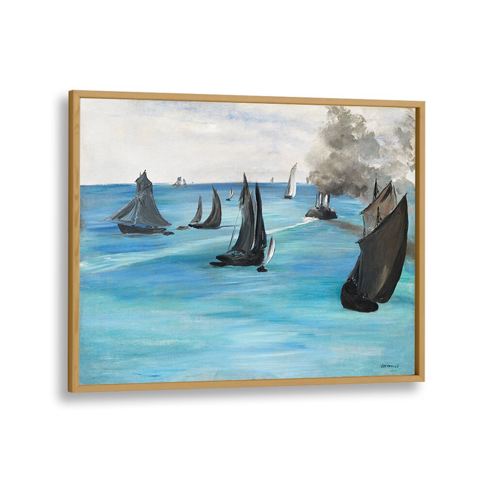 SEA VIEW, CALM WEATHER (VUE DE MER, TEMPS CALME), (1864) BY EDOUARD MANET , VINTAGE PAINTINGS