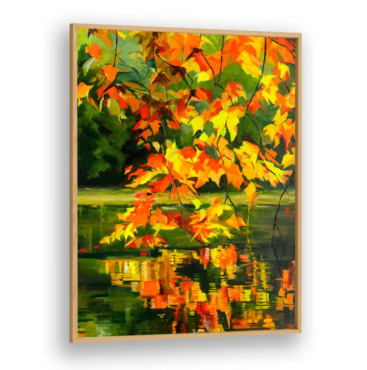 AUTUMN REFLECTIONS , LANDSCAPE PAINTINGS